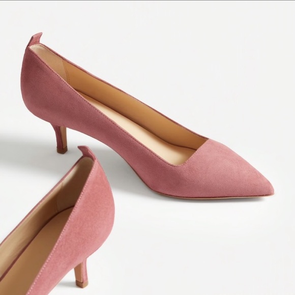 Everlane Shoes - EVERLANE The Editor Rosewood Suede Kitten Heels